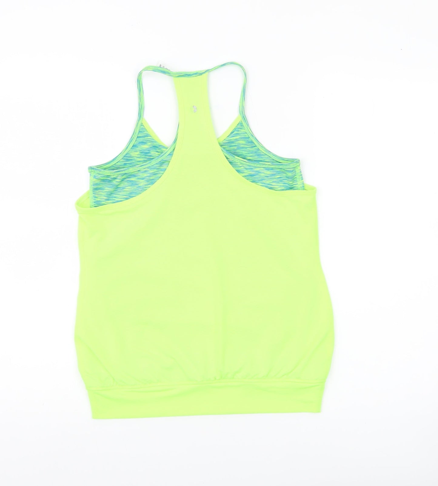 90 Degree by Reflex Girls Teens Green Racerback Tank Sports Top Size 14