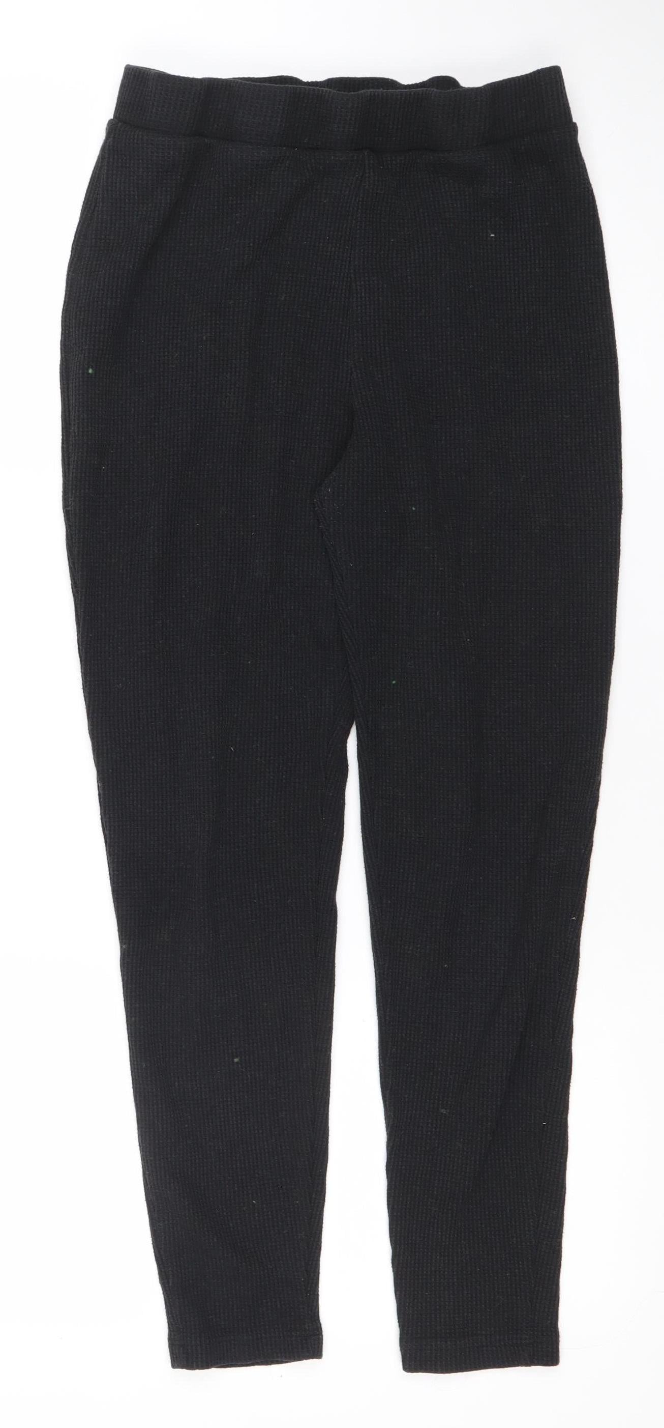 Michelle Keegan Women Black Size 12 Slim Fit Leggings Cotton Stretch