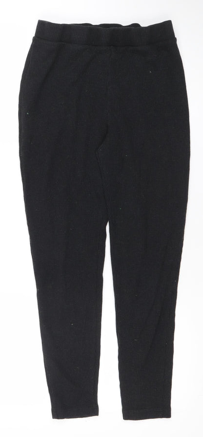 Michelle Keegan Women Black Size 12 Slim Fit Leggings Cotton Stretch