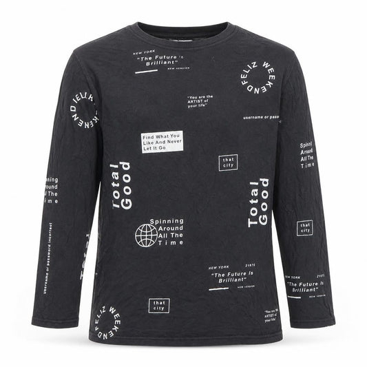 Zara Boys Black Graphic Print Long Sleeve T-Shirt 11-12 Years