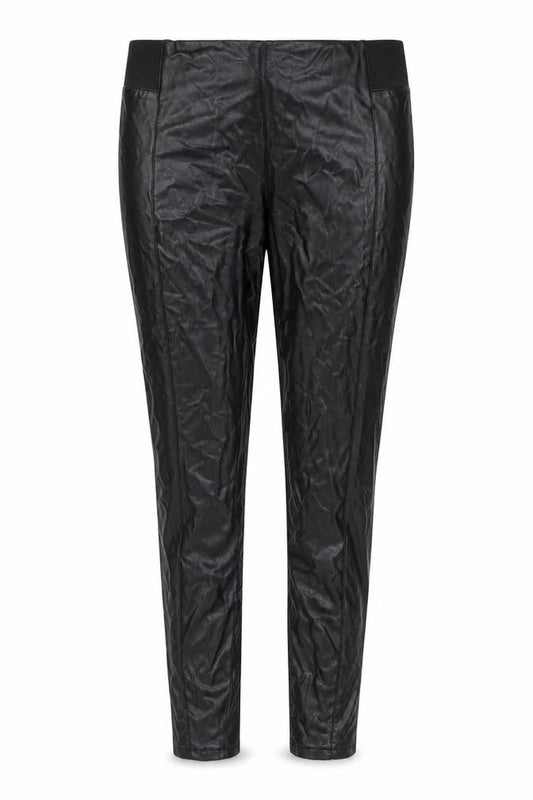 Matalan Womens Black Faux Leather Leggings Size 12 Stretch Slim Fit