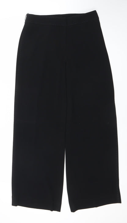 Coast Women Black Cropped Trousers Size 12 Polyester Blend