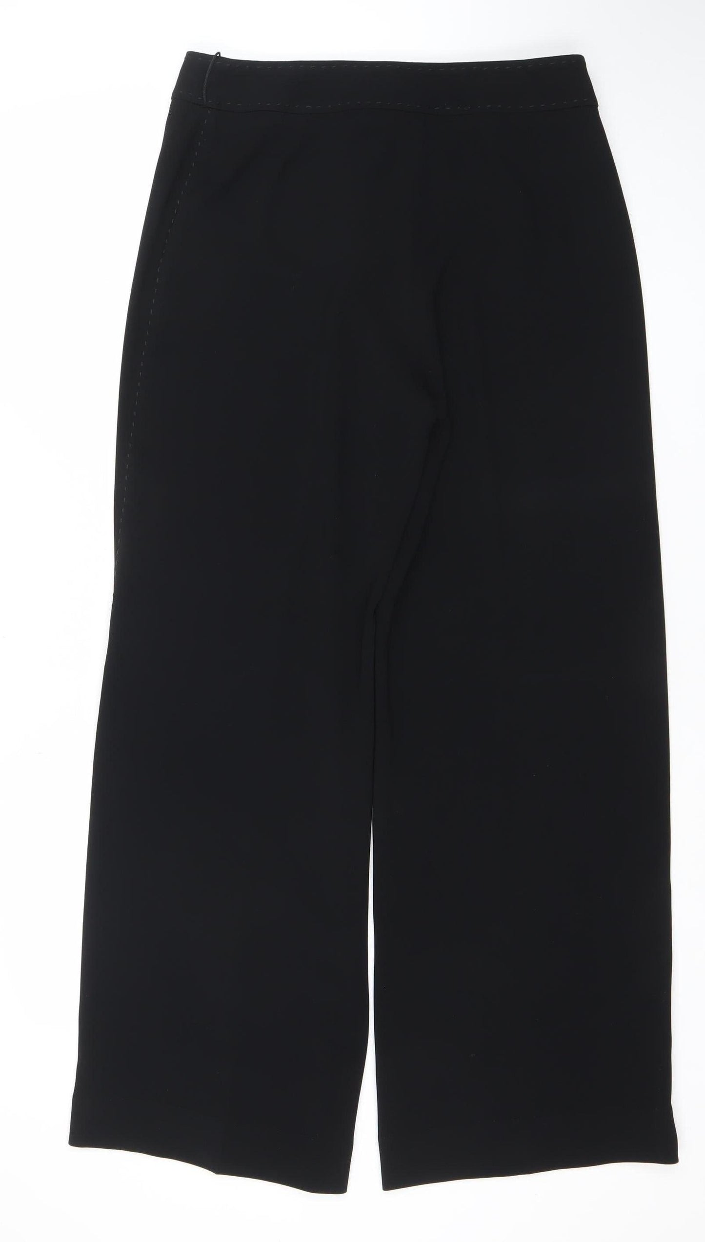 Coast Women Black Cropped Trousers Size 12 Polyester Blend