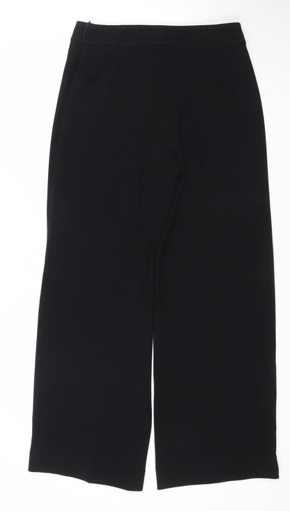 Coast Women Black Cropped Trousers Size 12 Polyester Blend