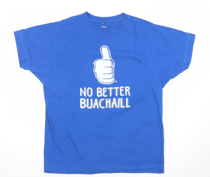Hairybaby Men’s Blue M Graphic Funny Quote Cotton T-Shirt