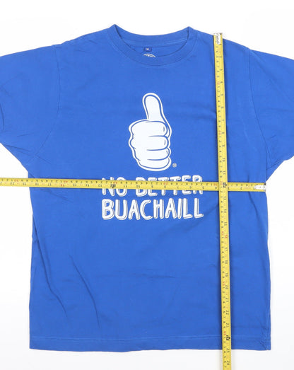 Hairybaby Men’s Blue M Graphic Funny Quote Cotton T-Shirt