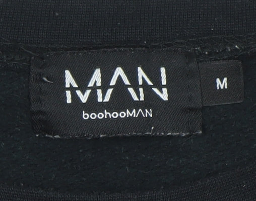 boohooMAN Men’s Black Graphic Print New York Sweatshirt Size M