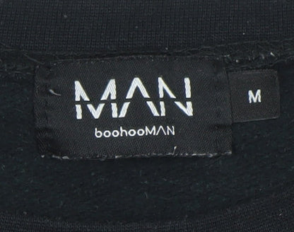 boohooMAN Men’s Black Graphic Print New York Sweatshirt Size M