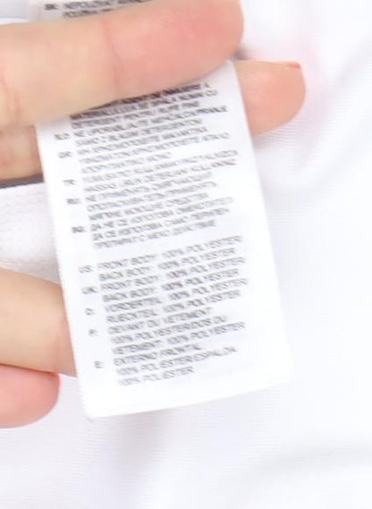 Adidas Men’s White Blue Yellow Climacool Sports T-Shirt Size L