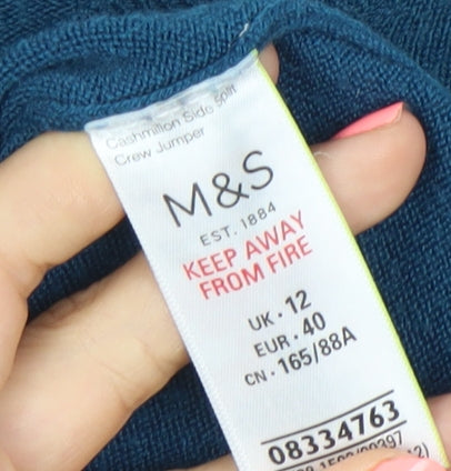 Marks and Spencer Women’s Blue Size 12 Crew Neck Jumper
