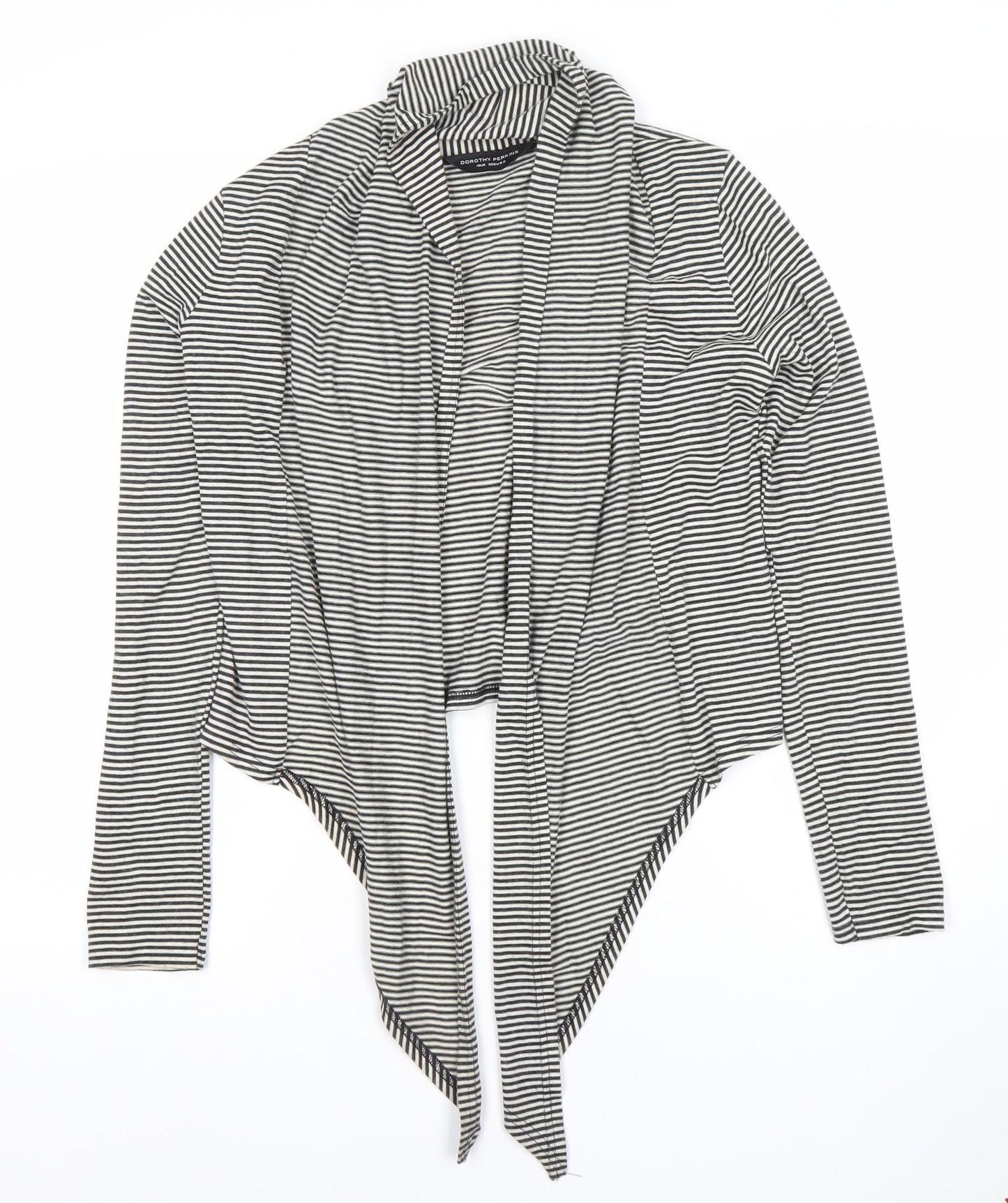 Dorothy Perkins Women’s Black Stripe Cardigan Size 10 UK Long Sleeve