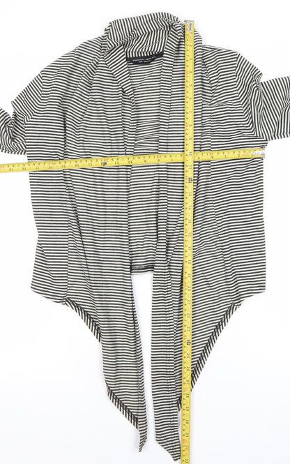 Dorothy Perkins Women’s Black Stripe Cardigan Size 10 UK Long Sleeve