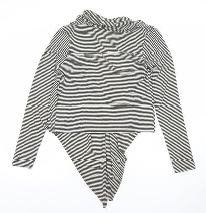Dorothy Perkins Women’s Black Stripe Cardigan Size 10 UK Long Sleeve