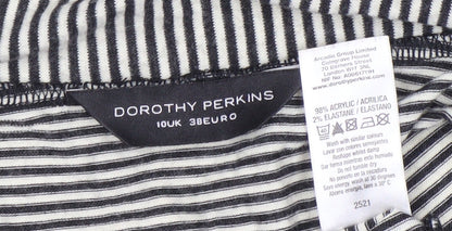 Dorothy Perkins Women’s Black Stripe Cardigan Size 10 UK Long Sleeve