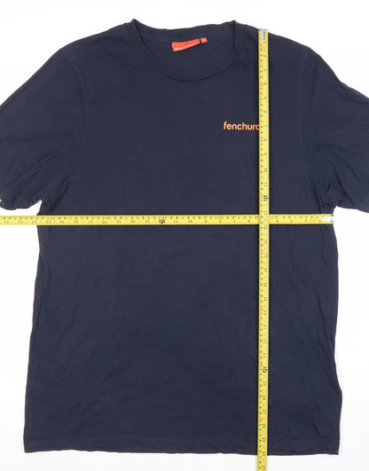 Fenchurch Men’s XL Blue Graphic Print Cotton T-Shirt