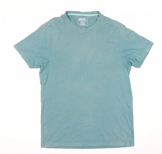 Mountain Warehouse Men's Blue Organic Cotton T-Shirt Size M