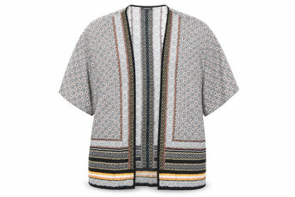 Warehouse Women’s Multicoloured Kimono Blouse Size L Geometric Viscose
