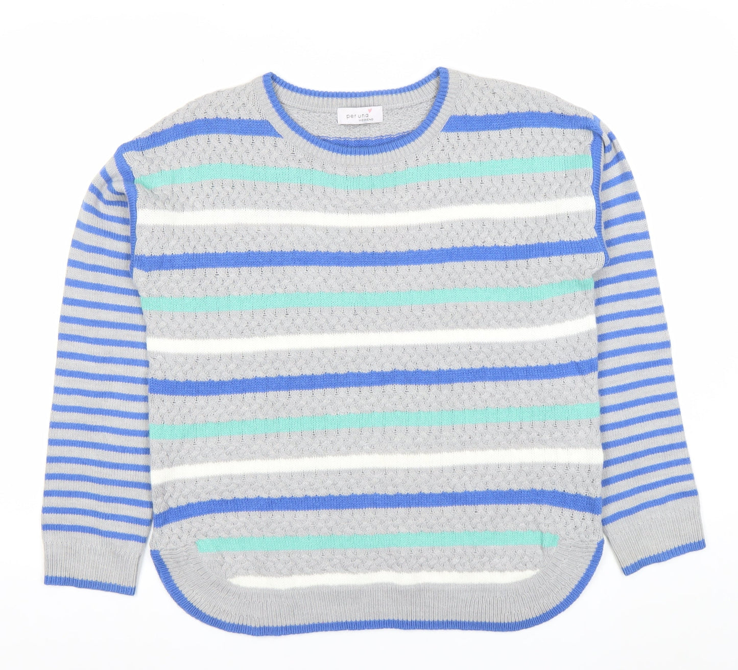 Marks and Spencer Women’s Multicoloured Striped Jumper UK 14