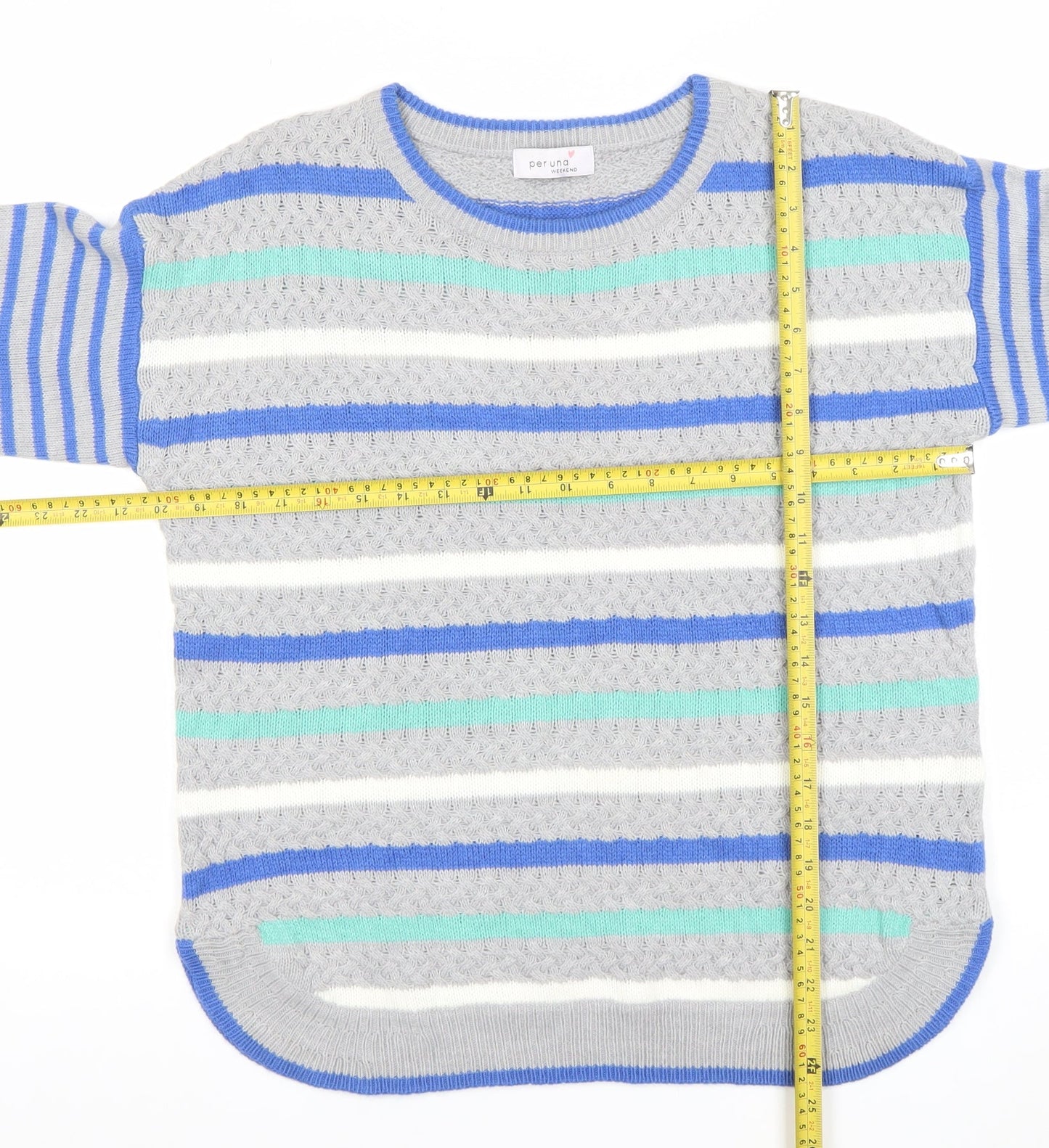 Marks and Spencer Women’s Multicoloured Striped Jumper UK 14