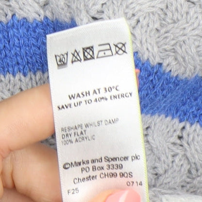 Marks and Spencer Women’s Multicoloured Striped Jumper UK 14