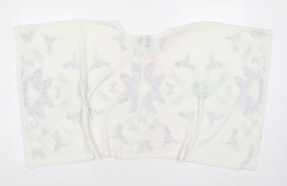 Izabel London Women’s White Kimono Sleeve Blouse Top S Butterfly Bird Print
