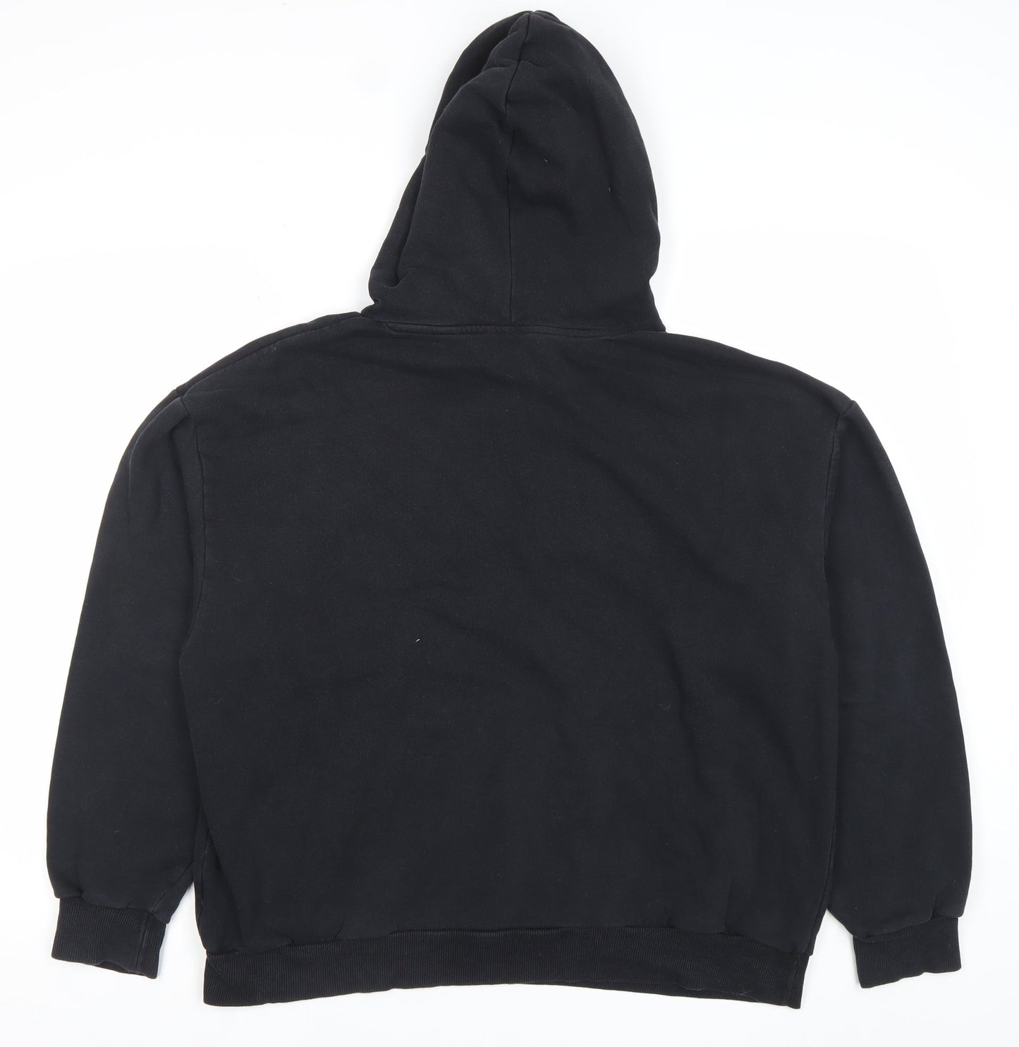 Monki Women’s Black Pullover Hoodie Size 12 Cotton Blend