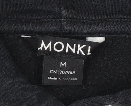 Monki Women’s Black Pullover Hoodie Size 12 Cotton Blend