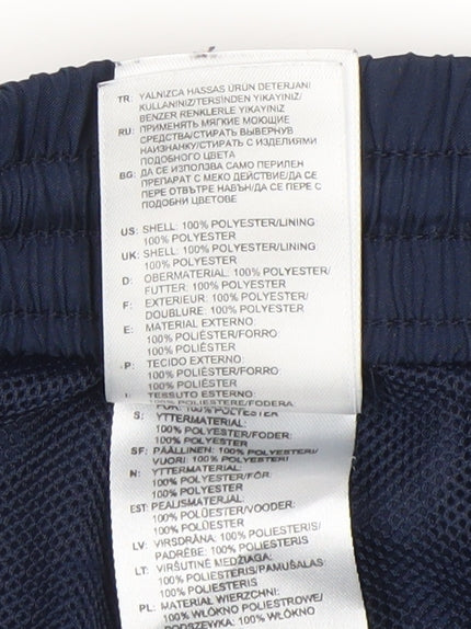 Adidas Men’s Blue Track Pants L Elastic Waist Side Stripe