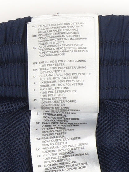 Adidas Men’s Blue Track Pants L Elastic Waist Side Stripe