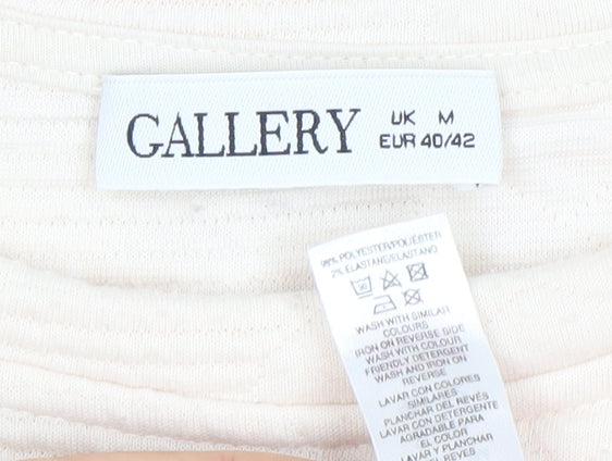 Gallery Women Ivory Long Sleeve Pullover Sweatshirt Medium