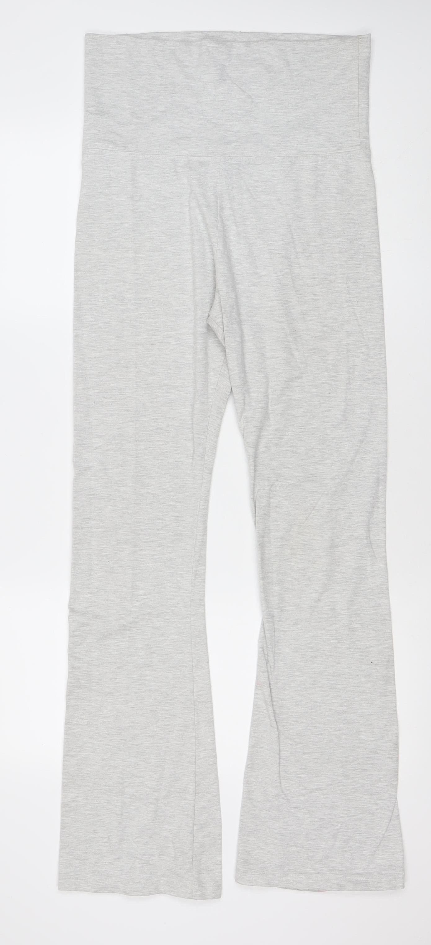 Stradivarius Women’s Grey Leggings Slim Fit Size 8 Jersey Stretch