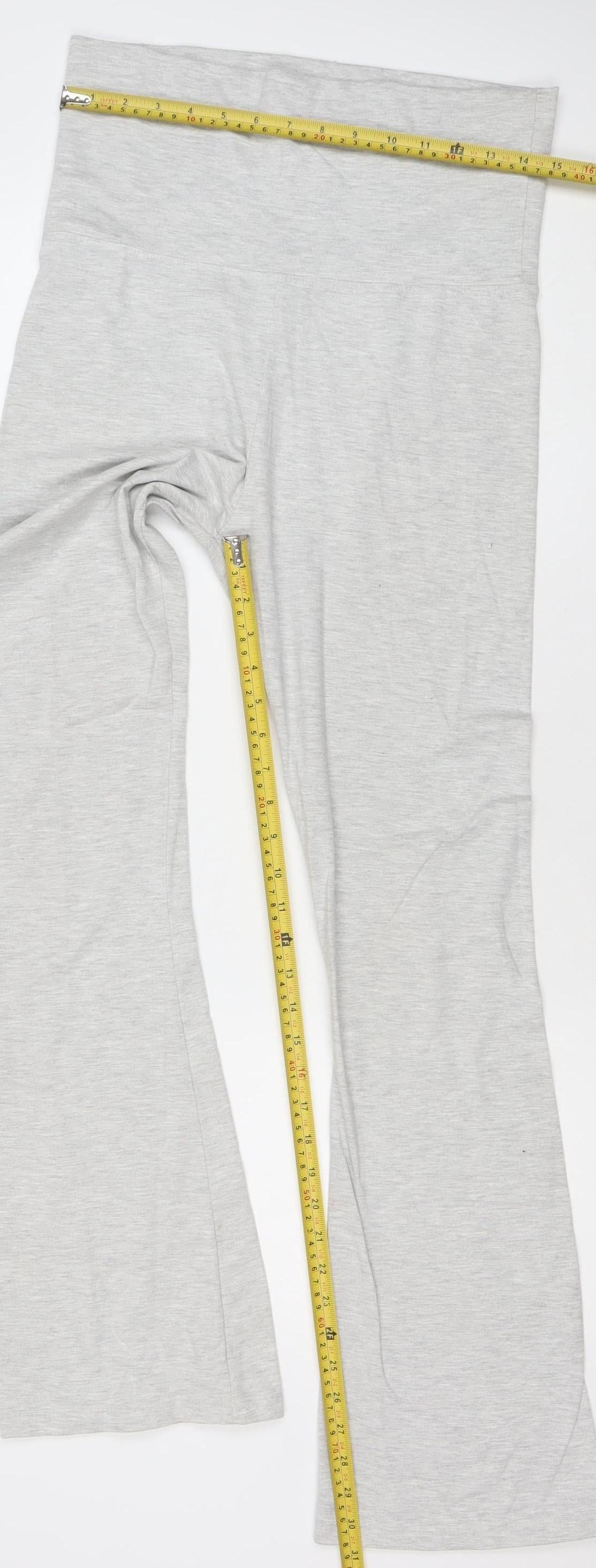 Stradivarius Women’s Grey Leggings Slim Fit Size 8 Jersey Stretch