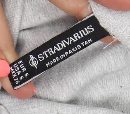 Stradivarius Women’s Grey Leggings Slim Fit Size 8 Jersey Stretch