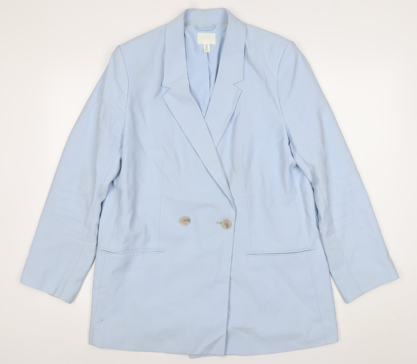 H&M Women’s Blue Double-Breasted Blazer Size 12 Regular