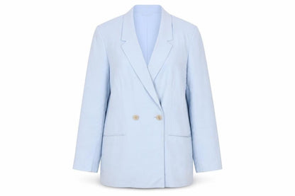 H&M Women’s Blue Double-Breasted Blazer Size 12 Regular