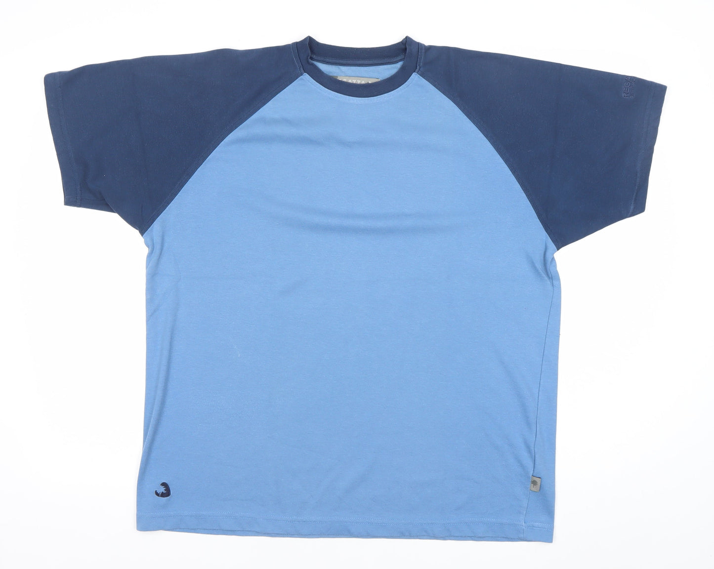 Regatta Men’s Blue Colourblock Short Sleeve Crew Neck T-Shirt Size L