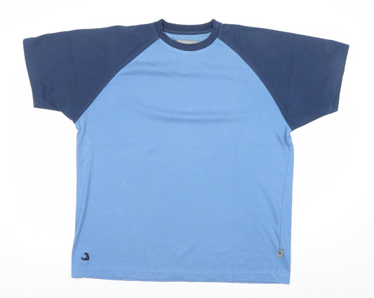 Regatta Men’s Blue Colourblock Short Sleeve Crew Neck T-Shirt Size L