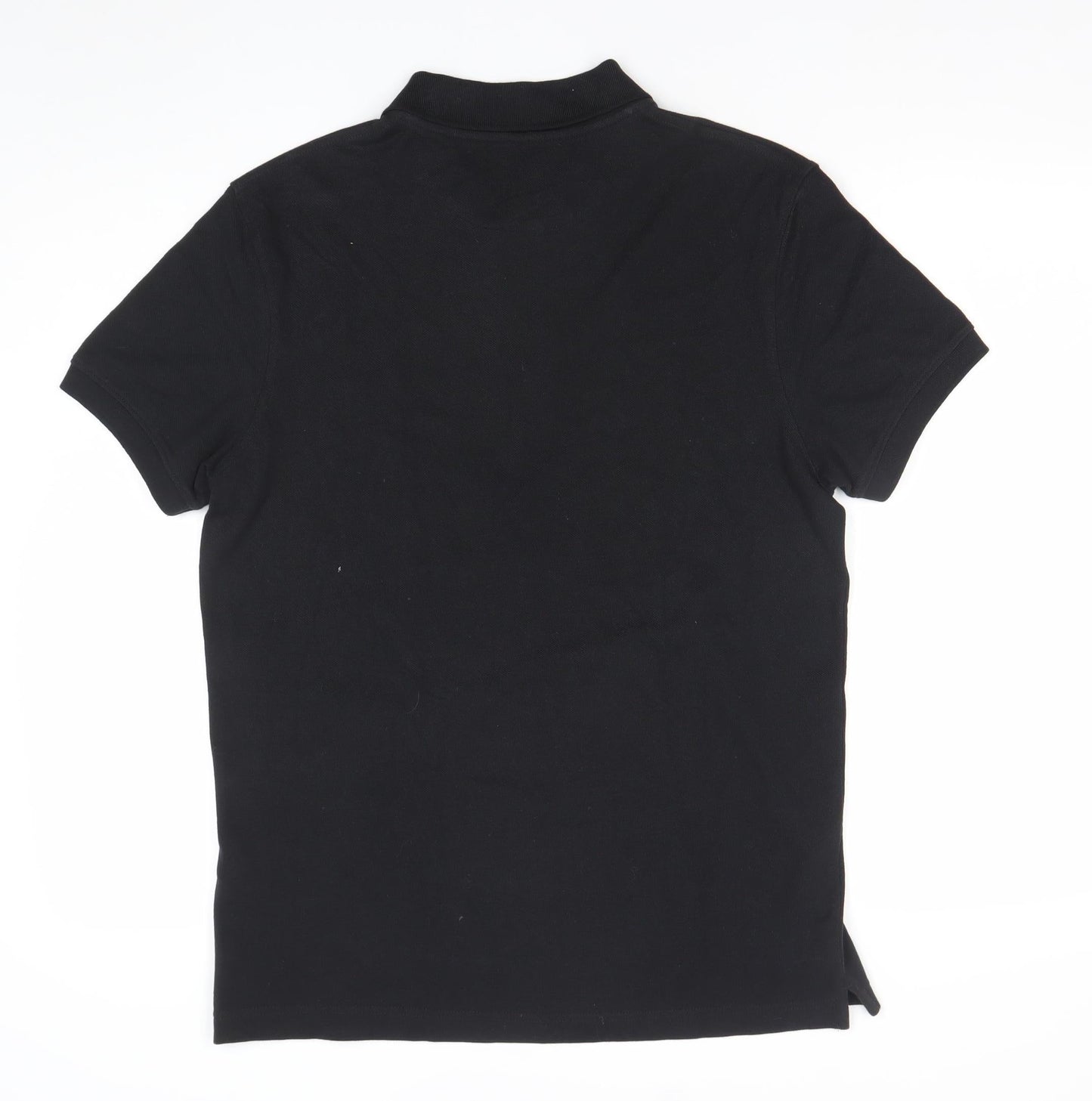 Timberland Men’s Black Cotton Polo Shirt M Regular Fit Logo Casual