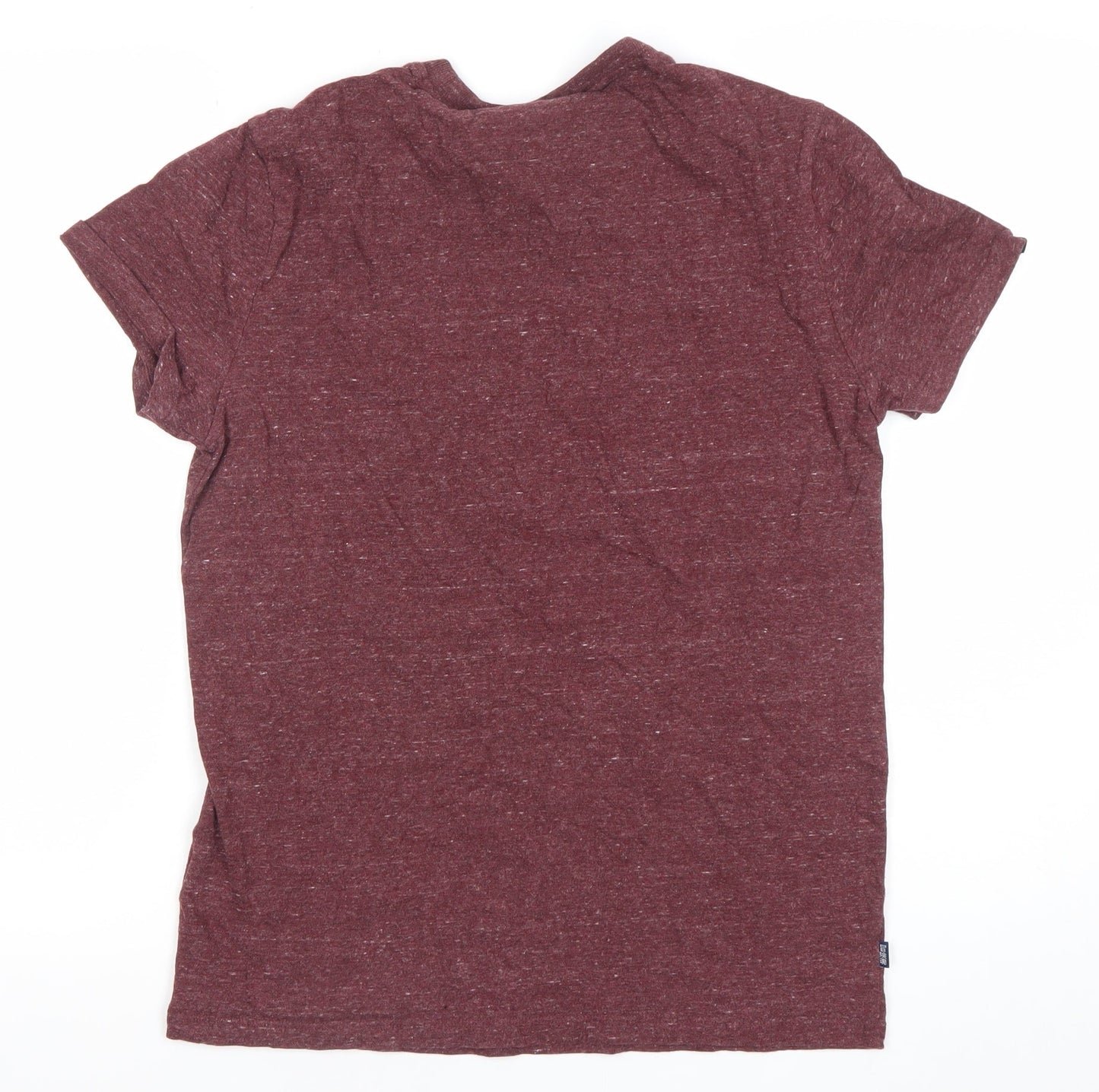 Superdry Men's Red Crew Neck Cotton T-Shirt Size M Short Sleeve