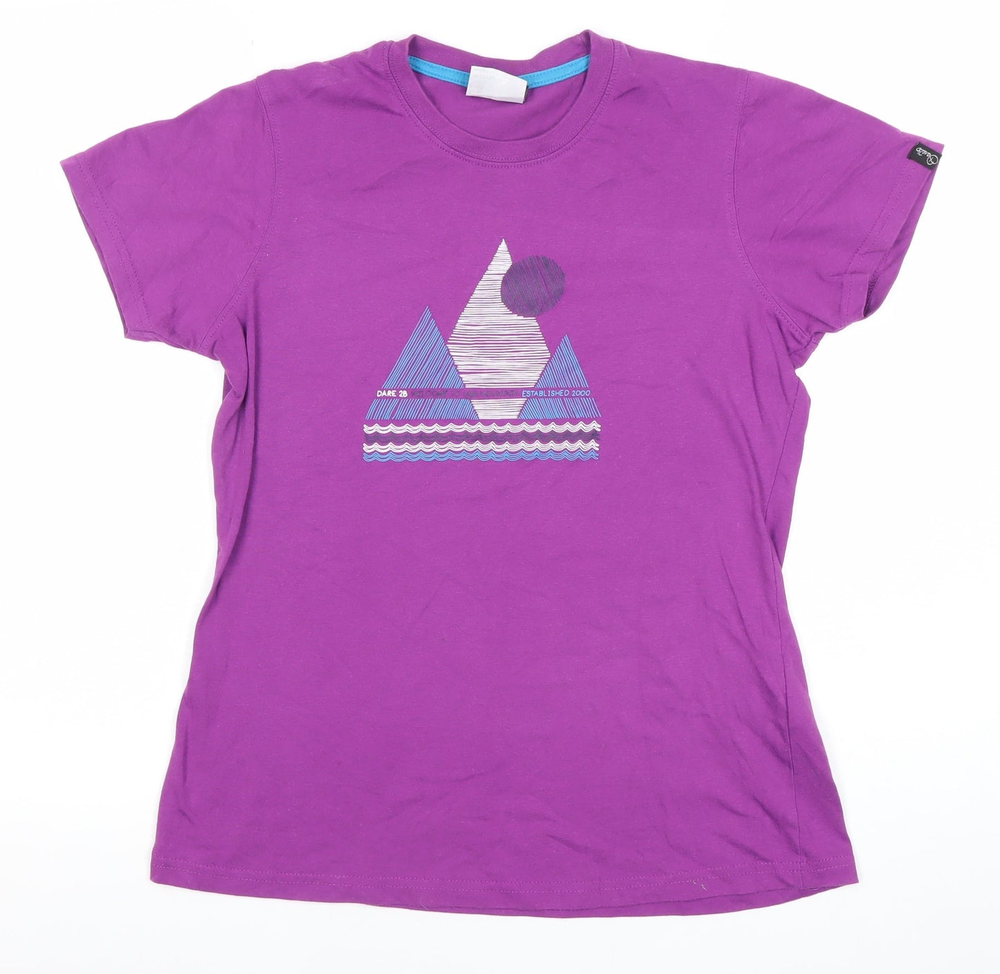 Dare 2b Womens Purple Geometric Graphic T-Shirt Size 14