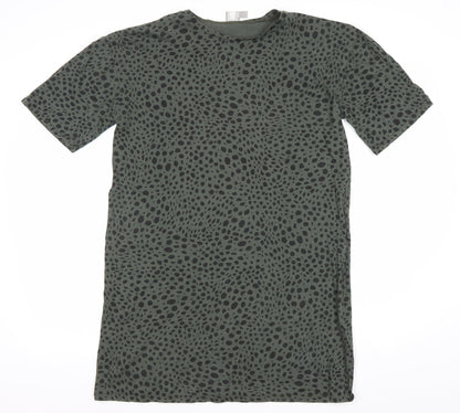 ASOS Women’s Green Animal Print UK 4 T-Shirt Dress Casual Summer