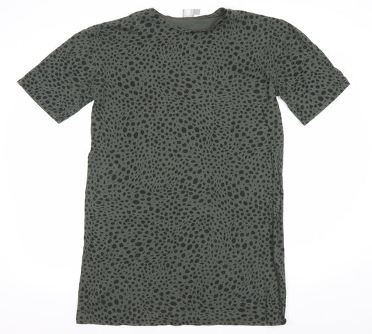 ASOS Women’s Green Animal Print UK 4 T-Shirt Dress Casual Summer