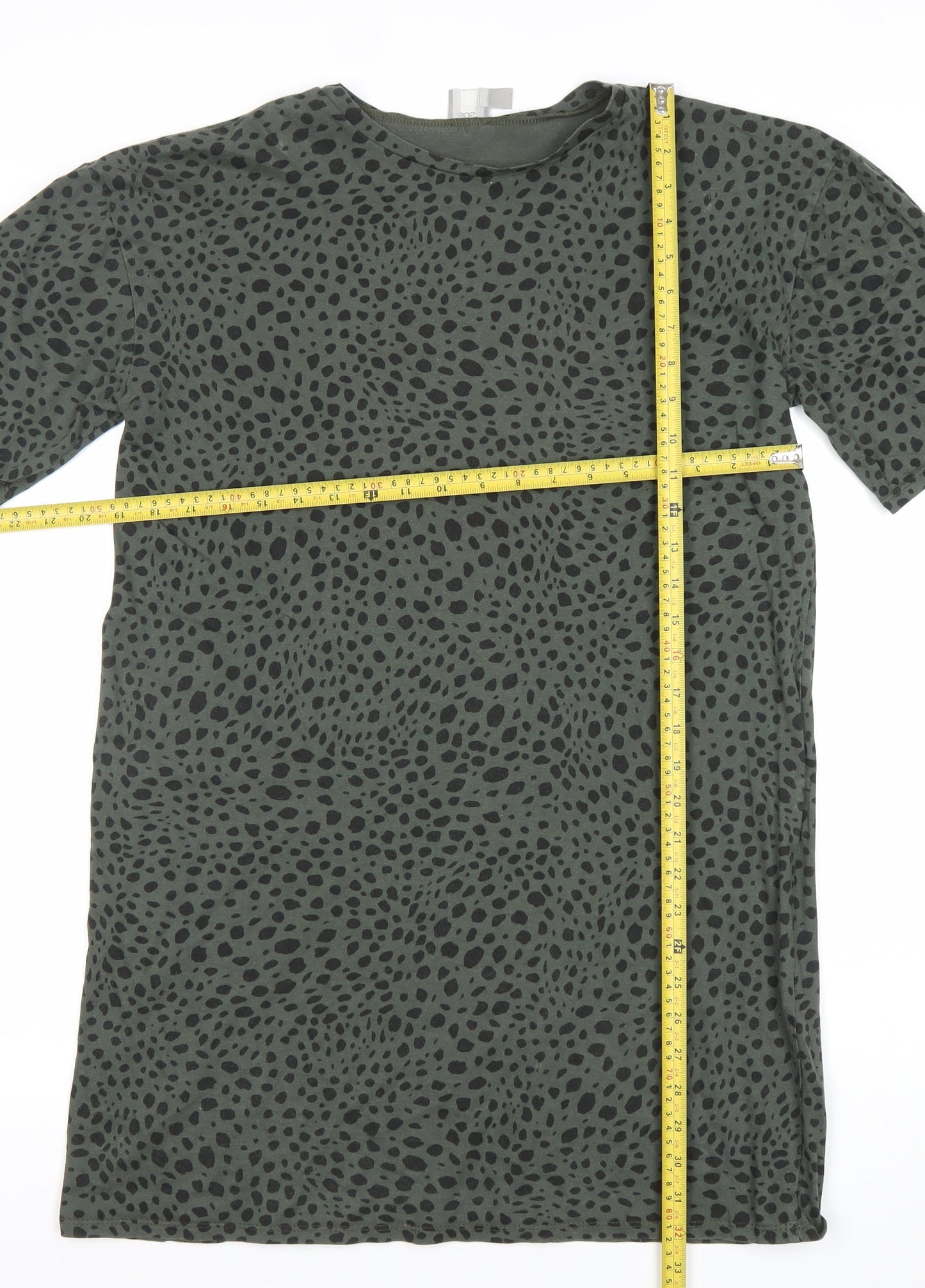 ASOS Women’s Green Animal Print UK 4 T-Shirt Dress Casual Summer