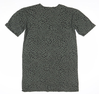 ASOS Women’s Green Animal Print UK 4 T-Shirt Dress Casual Summer