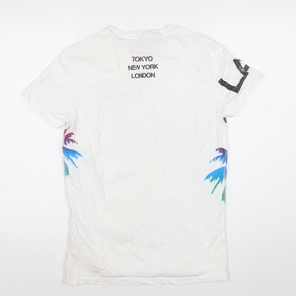 Superdry Men's White Small Crew Neck Graphic Print T-Shirt