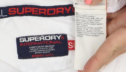 Superdry Men's White Small Crew Neck Graphic Print T-Shirt