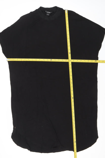 Monki Womens Black XS T-Shirt Dress Short Sleeve Casual