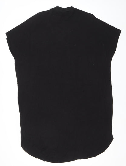 Monki Womens Black XS T-Shirt Dress Short Sleeve Casual