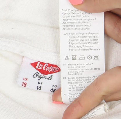 Womens UK Size 18 Lee Cooper White Pullover Sweatshirt