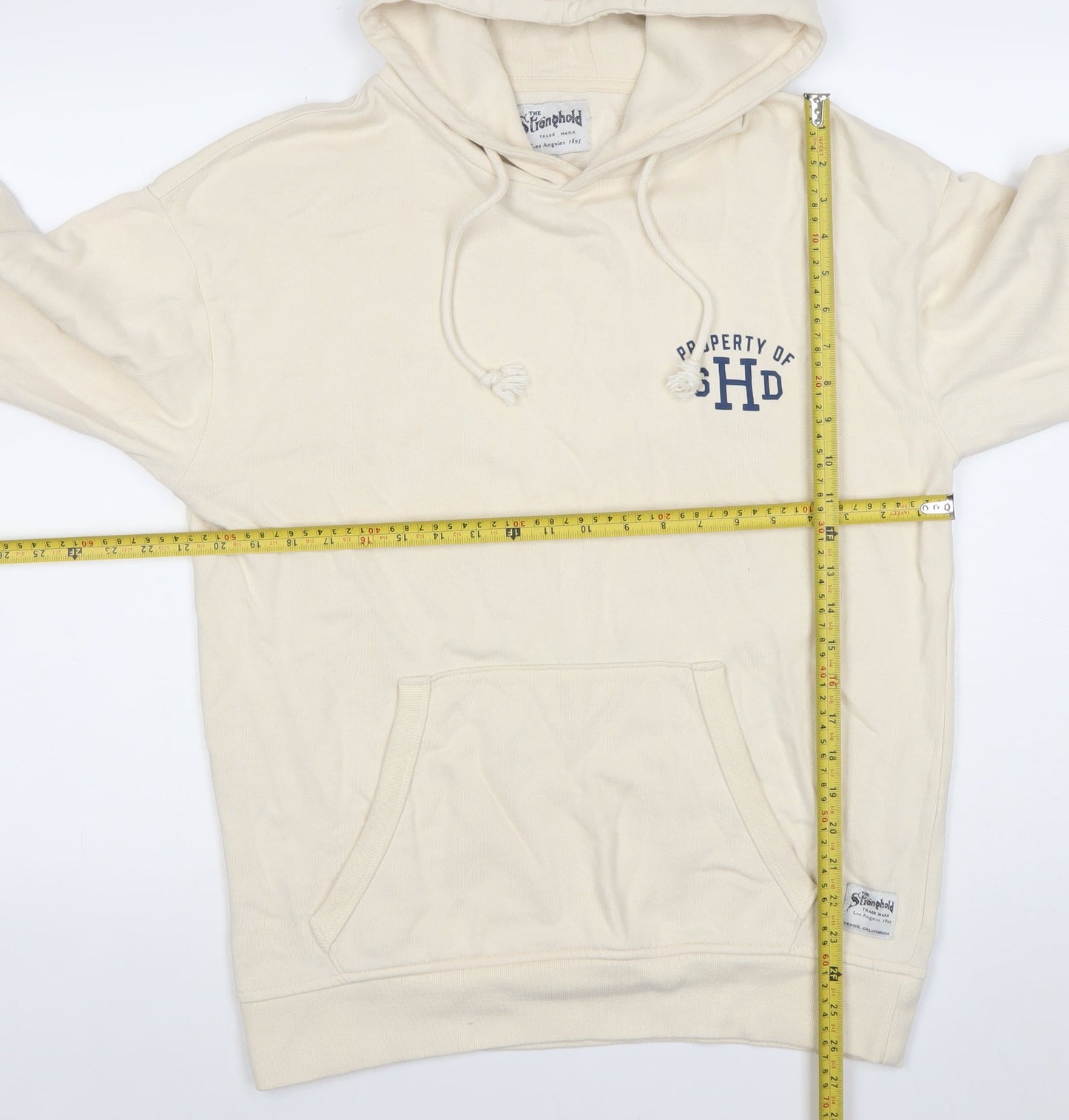 The Stronghold Women’s Beige Hoodie Medium Pullover Cotton